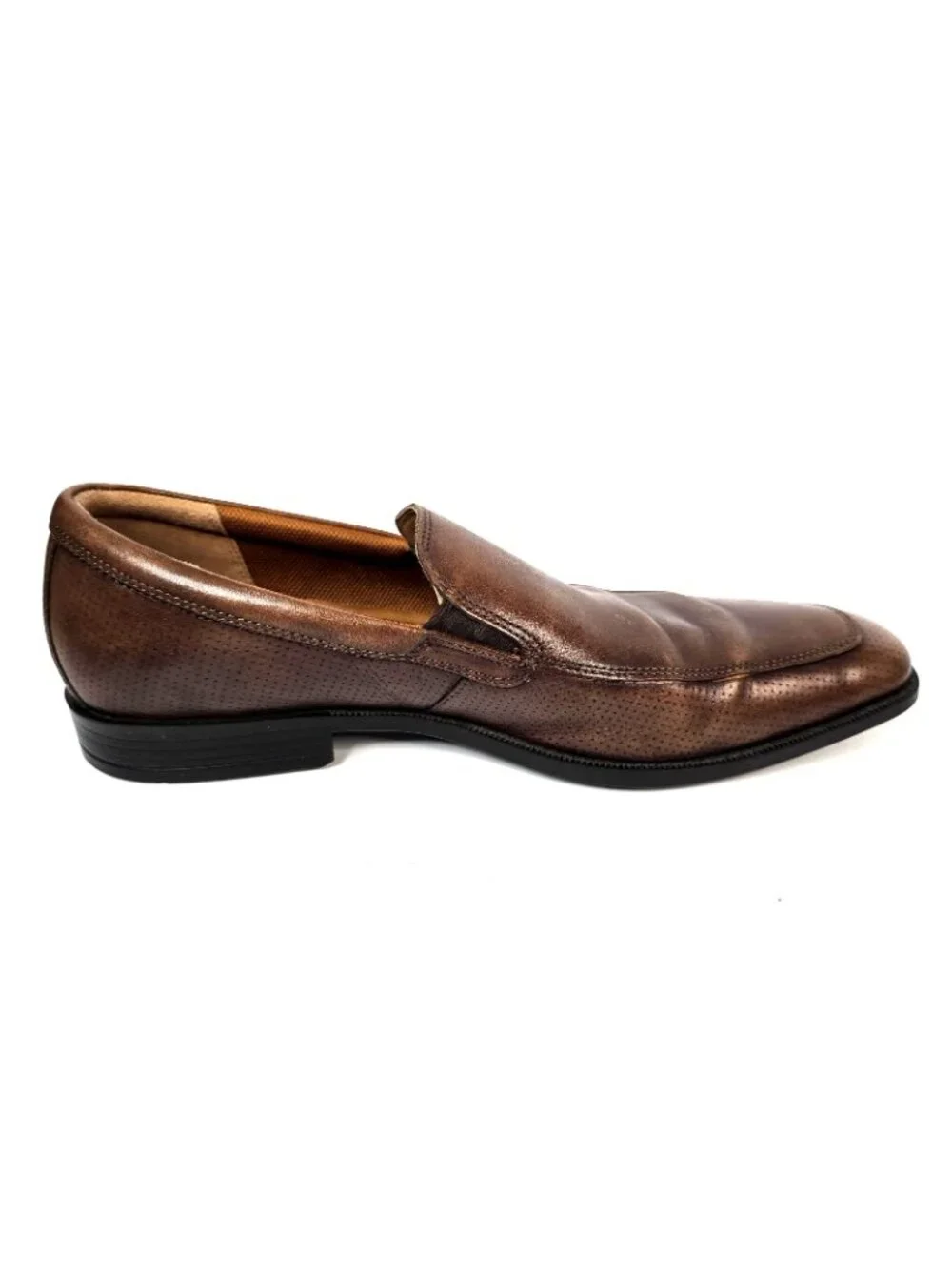 ECCO Helsinki Brown Leather Slip On Loafers Shoes Men’s Size 13